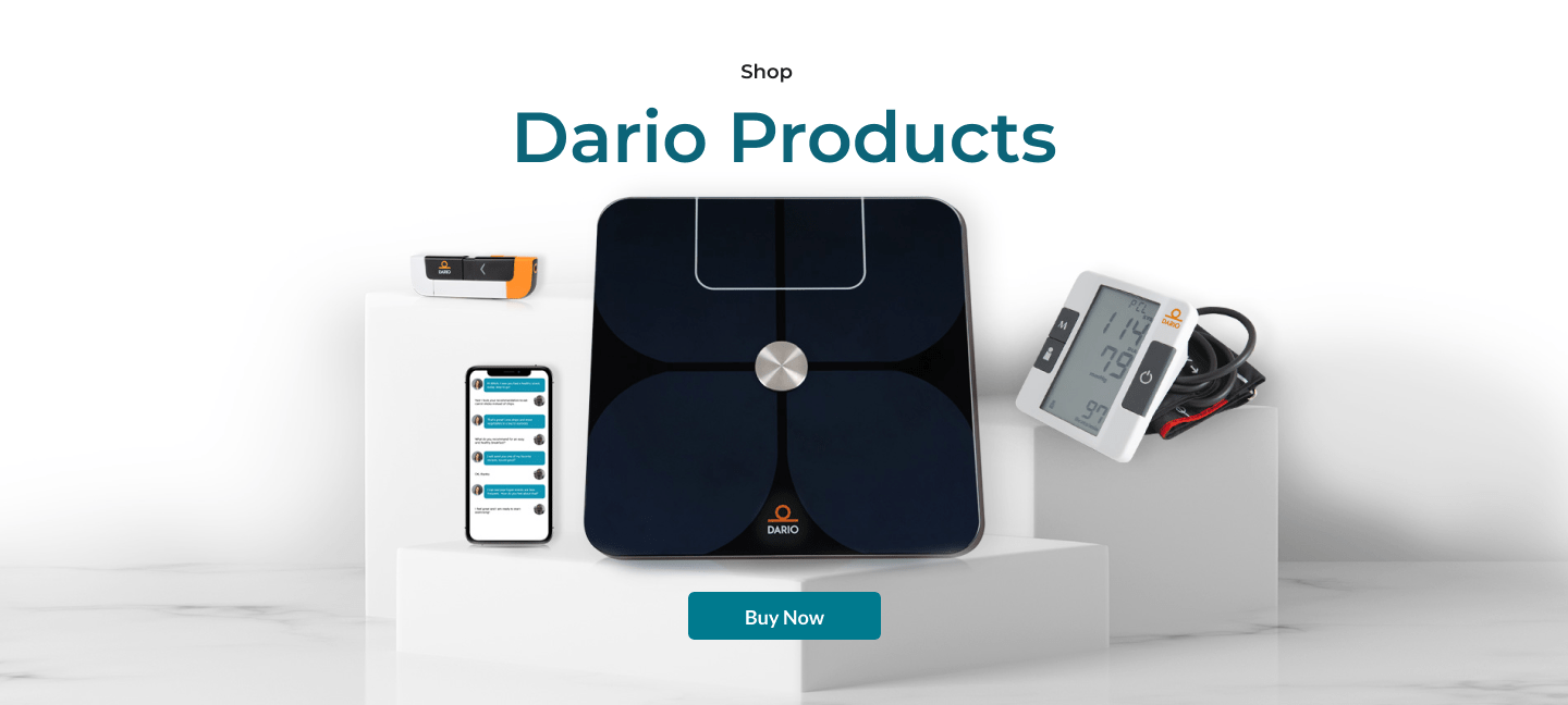 Dario Health's App , blood glucose device, blood pressure monitoring device and weighing scale