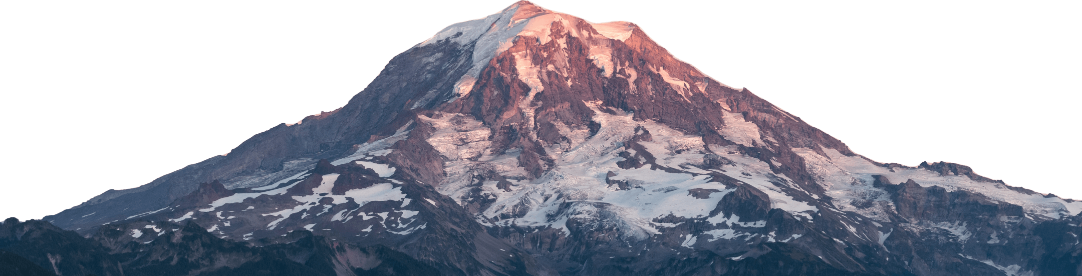 A snow capped Mountain peak